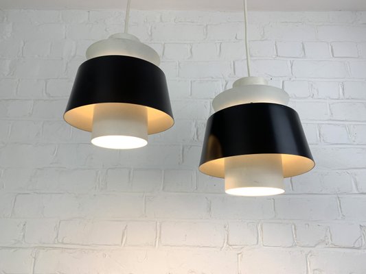 Modernist Pendant Lamps attributed to Jørn Utzon for Nordisk Solar, Denmark, 1960s, Set of 2-ZM-2021302