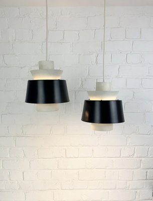 Modernist Pendant Lamps attributed to Jørn Utzon for Nordisk Solar, Denmark, 1960s, Set of 2-ZM-2021302