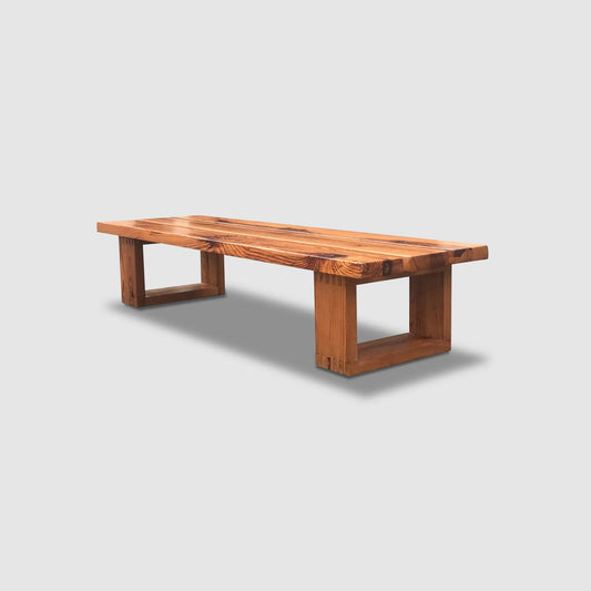 Modernist Pine Slatted Bench by Ate Van Apeldoorn for Houtwerk Hattem, 1970s