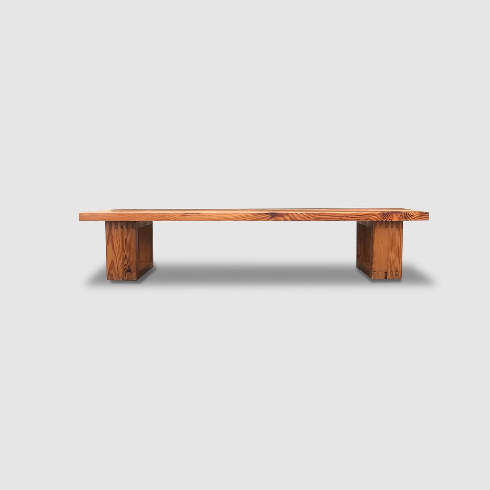 Modernist Pine Slatted Bench by Ate Van Apeldoorn for Houtwerk Hattem, 1970s