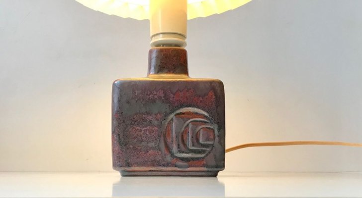 Modernist Scandinavian Stoneware Table Lamp from Desiree, 1970s