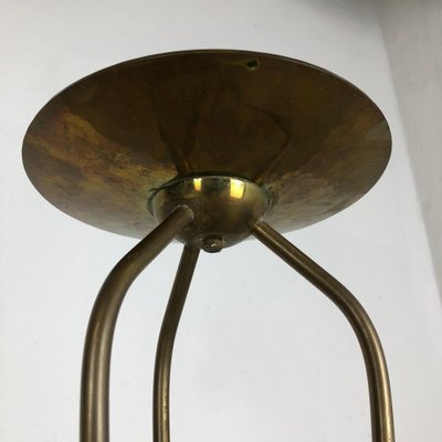 Modernist Sculptural Brutalist Floor Brass Candleholder, Germany, 1950s-QZ-1053085