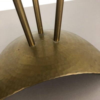 Modernist Sculptural Brutalist Floor Brass Candleholder, Germany, 1950s-QZ-1053085