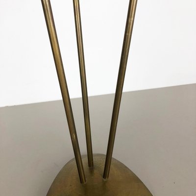 Modernist Sculptural Brutalist Floor Brass Candleholder, Germany, 1950s-QZ-1053085