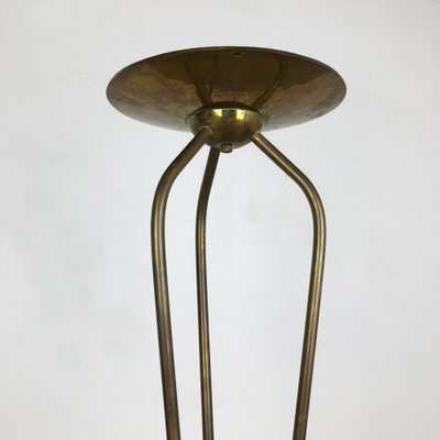 Modernist Sculptural Brutalist Floor Brass Candleholder, Germany, 1950s-QZ-1053085