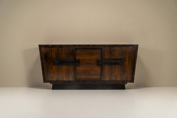 Modernist Sideboard in Studded Rosewood by Andre Sornay, France, 1940s-UQV-1706342