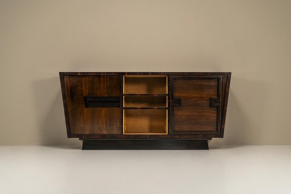 Modernist Sideboard in Studded Rosewood by Andre Sornay, France, 1940s-UQV-1706342