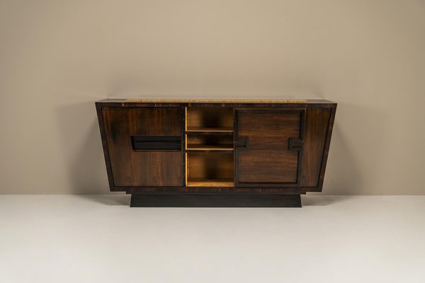 Modernist Sideboard in Studded Rosewood by Andre Sornay, France, 1940s-UQV-1706342