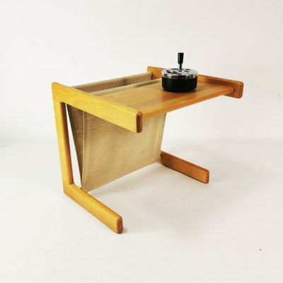 Modernist Small Table with a Newspaper Holder, Denmark, 1970s.-ZTG-1789113