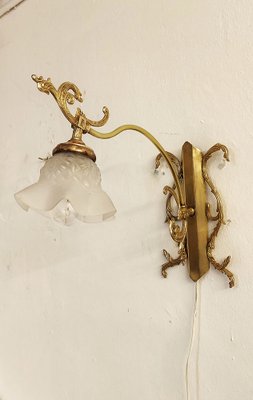 Modernist Spanish Bronze Wall Light, 1930s-RGF-1278157