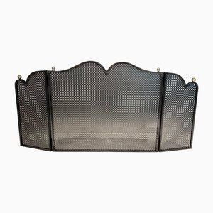 Modernist Steel and Brass Fire Screen, 1970s-BA-1530840