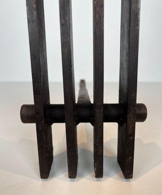 Modernist Steel Chenets, 1950s, Set of 2-BA-1776475