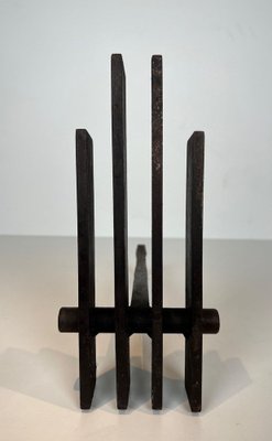 Modernist Steel Chenets, 1950s, Set of 2-BA-1776475