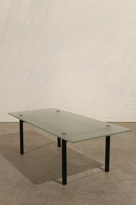 Modernist Steel Coffee Table, France, 1950s-WEQ-1150783