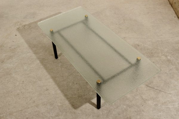 Modernist Steel Coffee Table, France, 1950s-WEQ-1150783