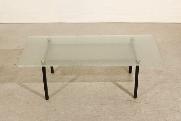 Modernist Steel Coffee Table, France, 1950s-WEQ-1150783