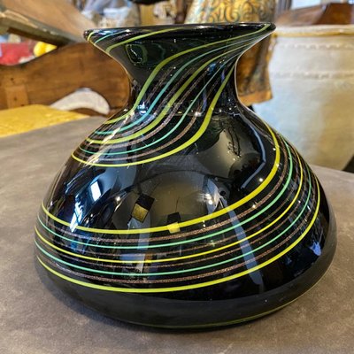 Modernist Striped Murano Glass Vase from Venini, 1980s-NMK-1066640