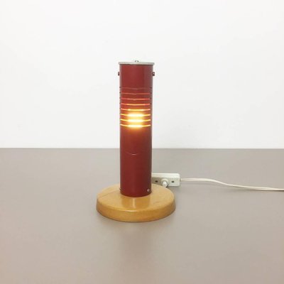 Modernist Swedish Red Metal Desk Light, 1950s-QZ-1052909