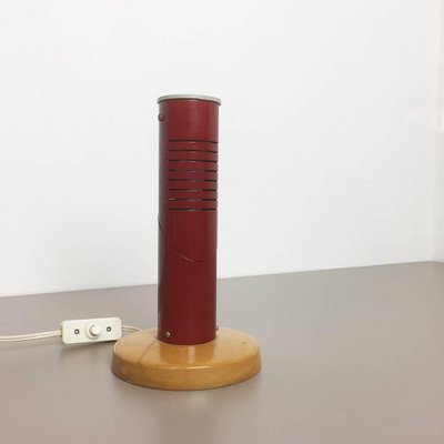 Modernist Swedish Red Metal Desk Light, 1950s-QZ-1052909