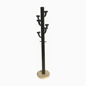 Modernist Travertine and Wood Coat Rack by Ettore Sottsass-BHG-1048823