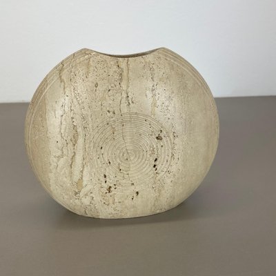 Modernist Travertine Marble Vase attributed to Fratelli Mannelli, Italy, 1970s-QZ-1813064