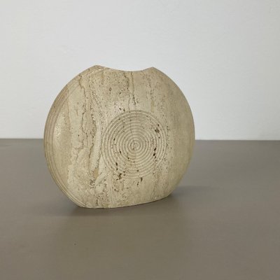 Modernist Travertine Marble Vase attributed to Fratelli Mannelli, Italy, 1970s-QZ-1813064