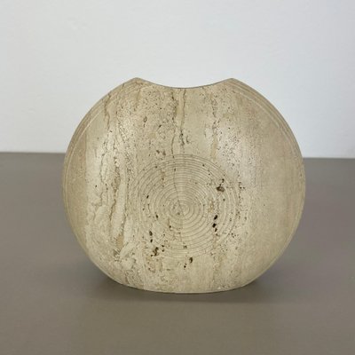 Modernist Travertine Marble Vase attributed to Fratelli Mannelli, Italy, 1970s-QZ-1813064