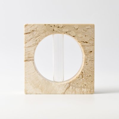 Modernist Travertine Solifleur Vase from Fratelli Mannelli, 1970s-IXK-1805218