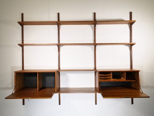 Modular Cado Wall System in Teak by Poul Cadovius, 1960s, Set of 10-LVS-1742672