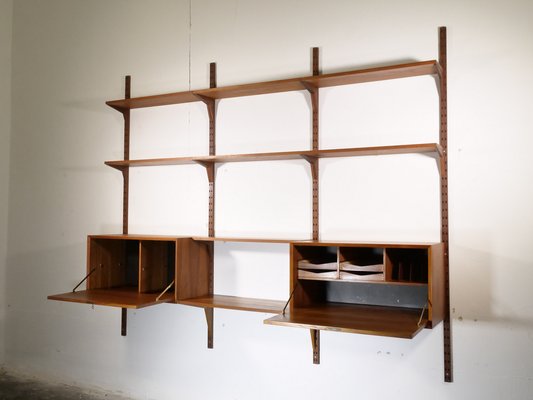 Modular Cado Wall System in Teak by Poul Cadovius, 1960s, Set of 10-LVS-1742672