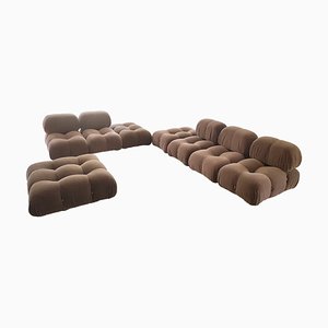 Modular Camaleonda Armchairs and Poufs in Brown Corduroy by Mario Bellini for C&b Italia, 1970s, Set of 8-RD-1807067