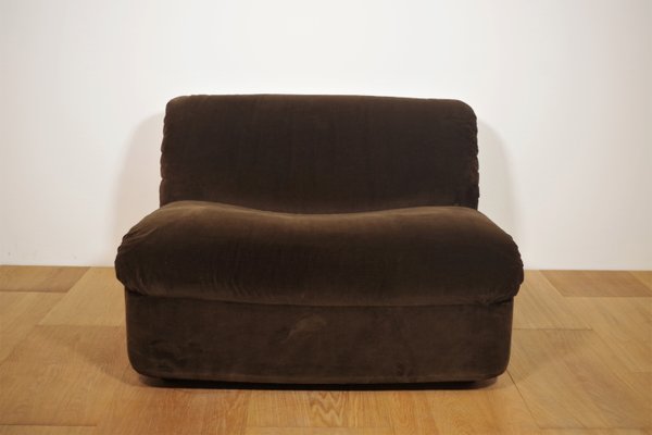 Modular Chenille Lounge Chairs, 1970s, Set of 5-KNM-1079988