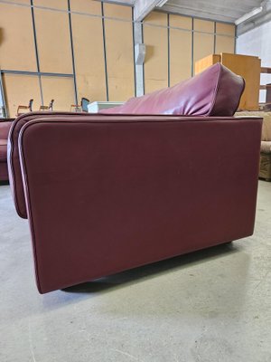 Modular Corner Sofa in Bordeaux Leather from Poltrona Frau, Italy, 1970s, Set of 3-ZUW-1721902