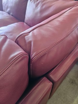 Modular Corner Sofa in Bordeaux Leather from Poltrona Frau, Italy, 1970s, Set of 3-ZUW-1721902