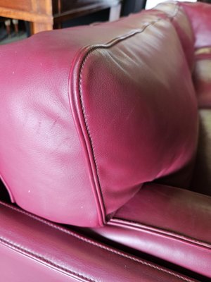 Modular Corner Sofa in Bordeaux Leather from Poltrona Frau, Italy, 1970s, Set of 3-ZUW-1721902