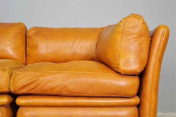 Modular Frau Sofa in Leather, 1970, Set of 5-KNM-1452791