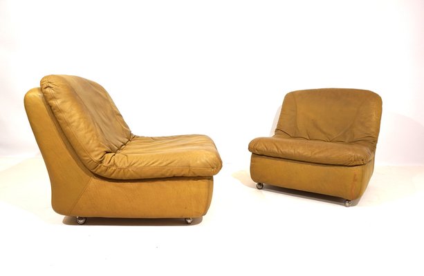 Modular Leather 2-Seater Sofa from Dreipunkt International, 1970s, Set of 2-HUW-1763637