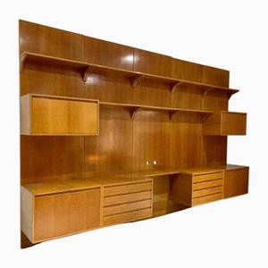 Modular Oak Wall Unit, Spain, 1974, Set of 10-HDF-1821236