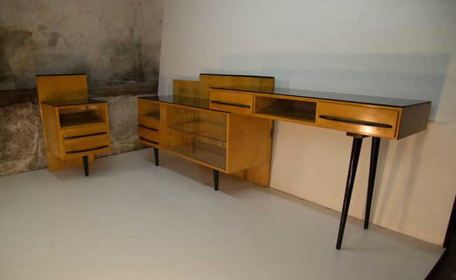 Modular Set of Nightstand and Chest of Drawers by M. Pozar, 1960s, Set of 3-TZ-838901