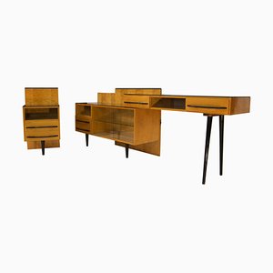 Modular Set of Nightstand and Chest of Drawers by M. Pozar, 1960s, Set of 3-TZ-838901