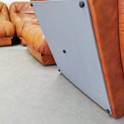 Modular Sofa in Leather, 1970s, Set of 5-PRS-1770938