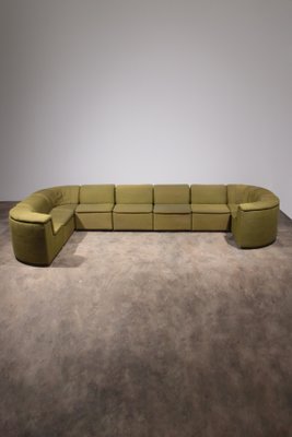 Modular Sofa in Luxe Green De Ploeg Fabric from Durlet, 1970, Set of 9-EZZ-2041782