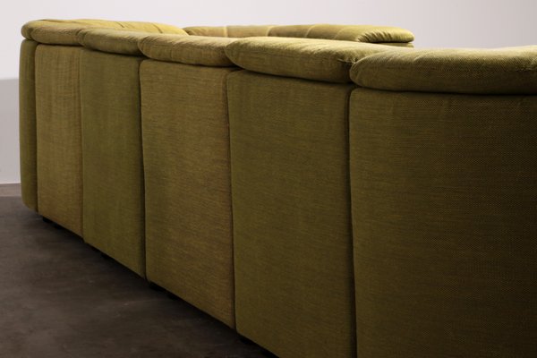 Modular Sofa in Luxe Green De Ploeg Fabric from Durlet, 1970, Set of 9-EZZ-2041782