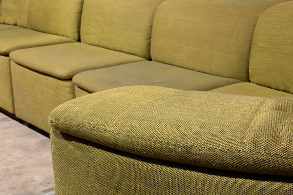 Modular Sofa in Luxe Green De Ploeg Fabric from Durlet, 1970, Set of 9-EZZ-2041782