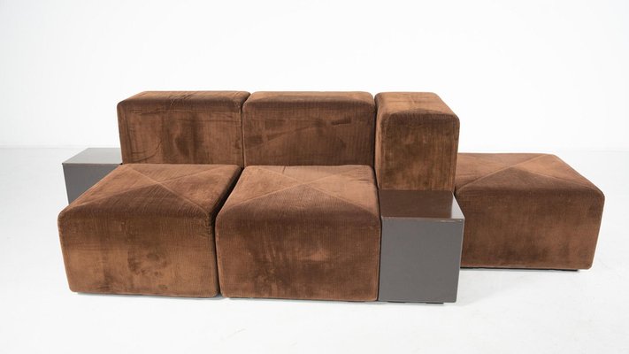 Modular Sofa Sistema 61 attributed to Giancarlo Piretti, Italy, 1970s, Set of 6-FGA-2019563