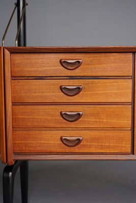 Modular Teak Wall Shelf by Louis Van Teffellen for Wébé, 1950s-ZBW-2034501