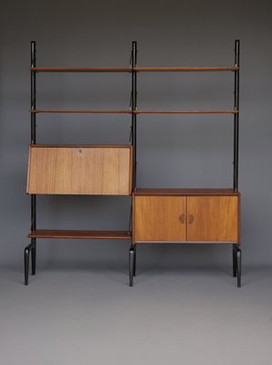 Modular Teak Wall Unit by Louis Van Teffellen for Wébé, 1950s-ZBW-2034498