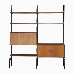 Modular Teak Wall Unit by Louis Van Teffellen for Wébé, 1950s-ZBW-2034498