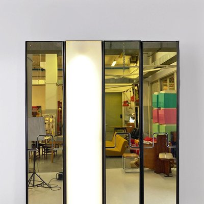 Modular Wall Mirrors with Gronda Lamp by Luciano Bertoncini for Elco, 1970s, Set of 4-GDD-1819708