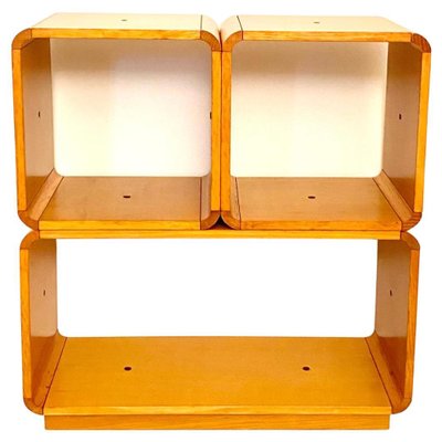 Modular Wooden Bookcase by Carlo De Carli for Fiarm, Italy, 1970s-TOI-2042107